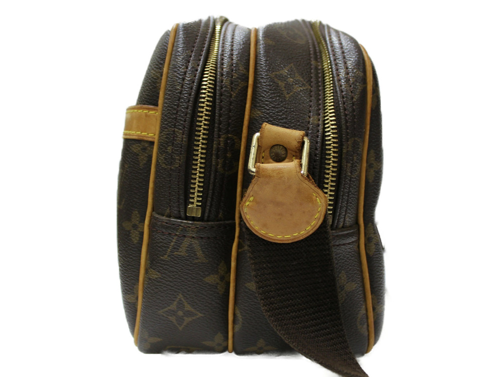 Louis Vuitton Monogram Reporter Shoulder Bag Brown
